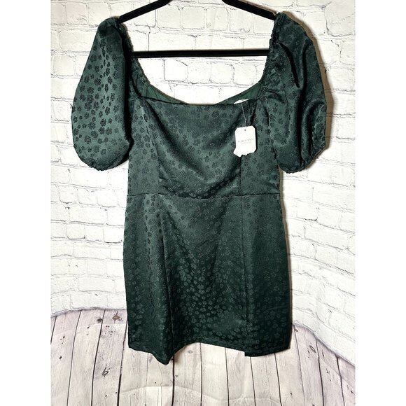 ALTR'D STATE LADIES DARK GREEN BALLOON SLEEVE TUNIC SZ (XL) NEW WITH TAGS - Picture 1 of 6